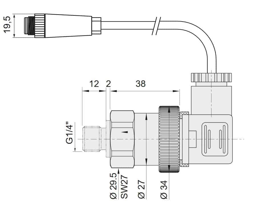 Senect Drucksensor EDS 2,5 bar