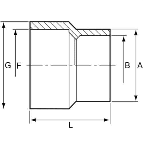 PVC Reduziermuffe Draw